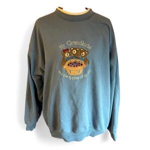 Blue Vintage 90’s Style “Grandma” Sweater, Size 1X